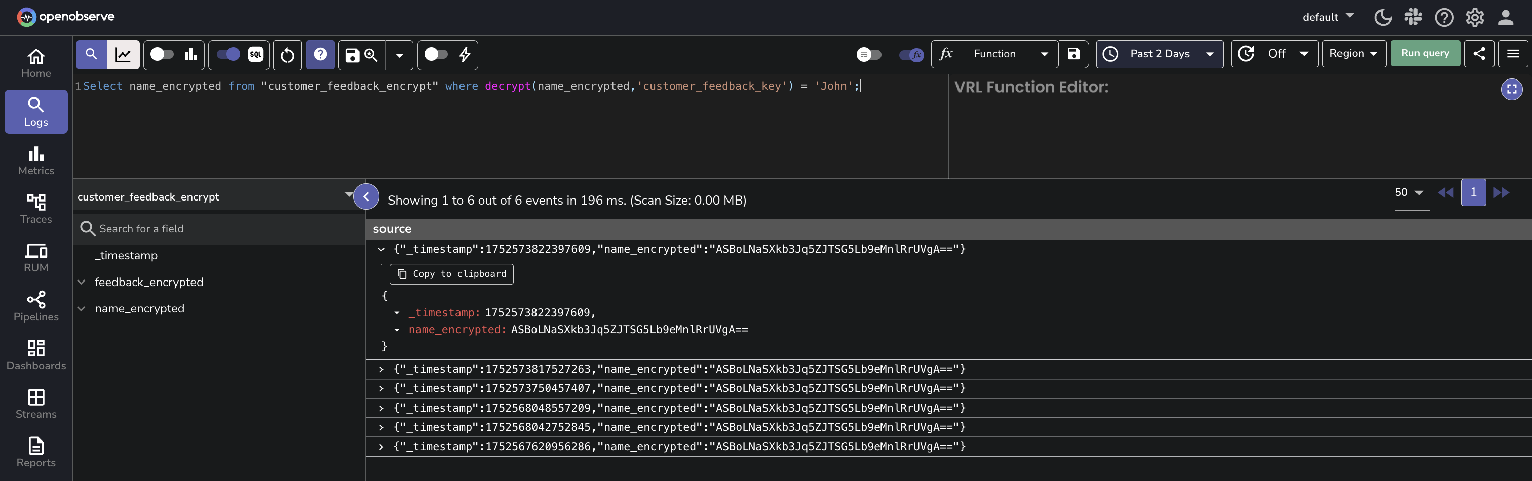 Decrypt Function With Where Clause