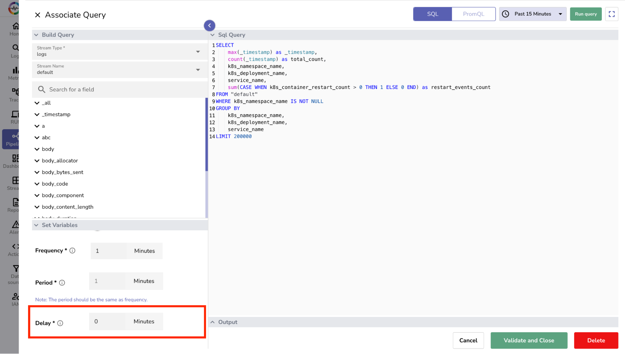 Data Delay Consideration