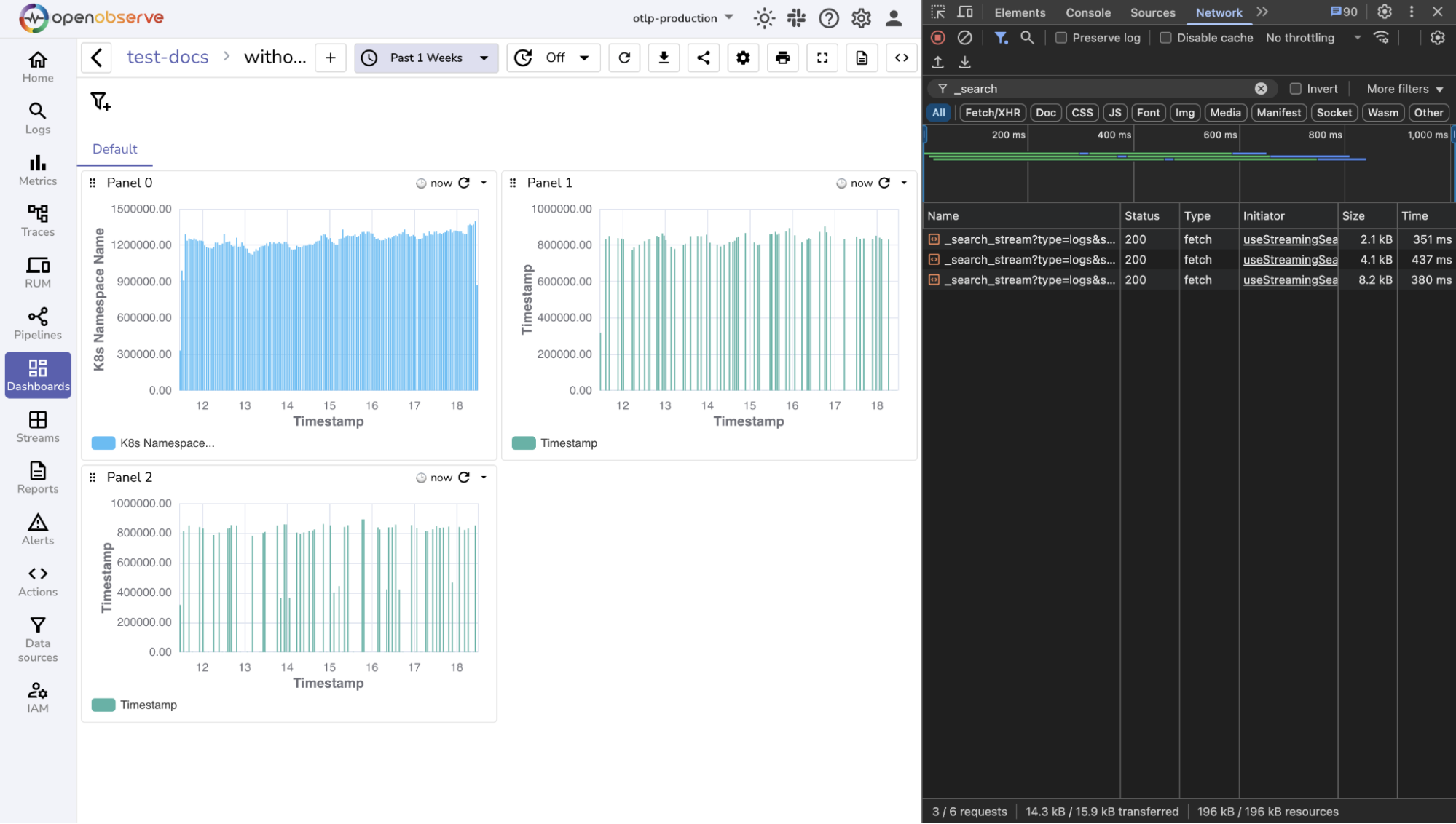 With aggregation cache and streaming