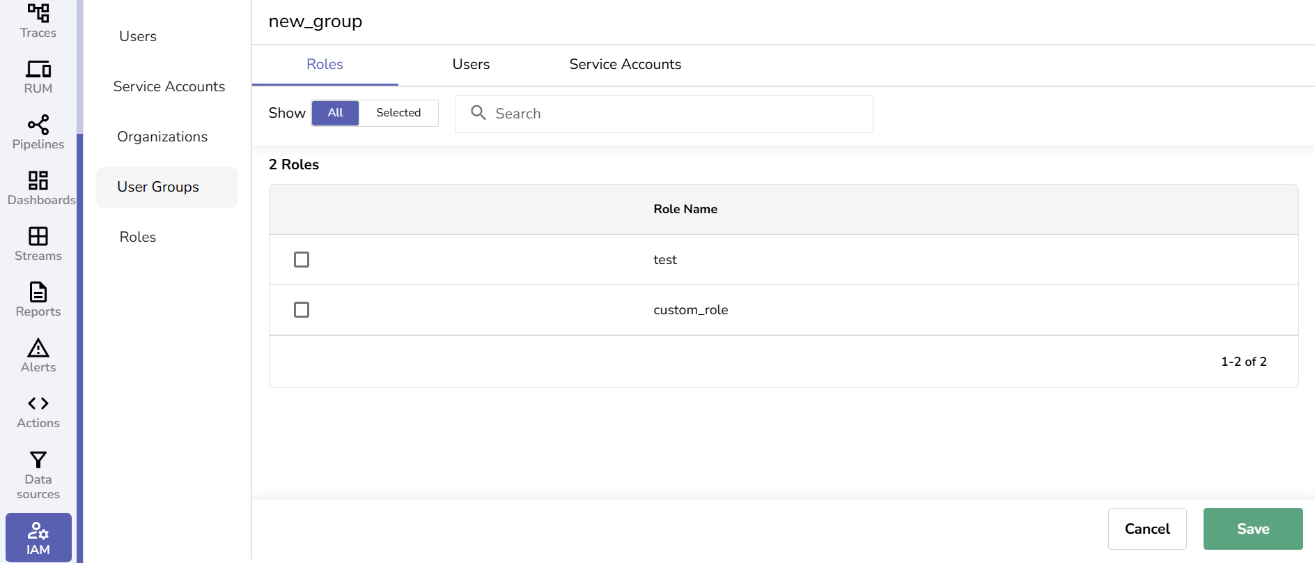 User groups in OpenObserve