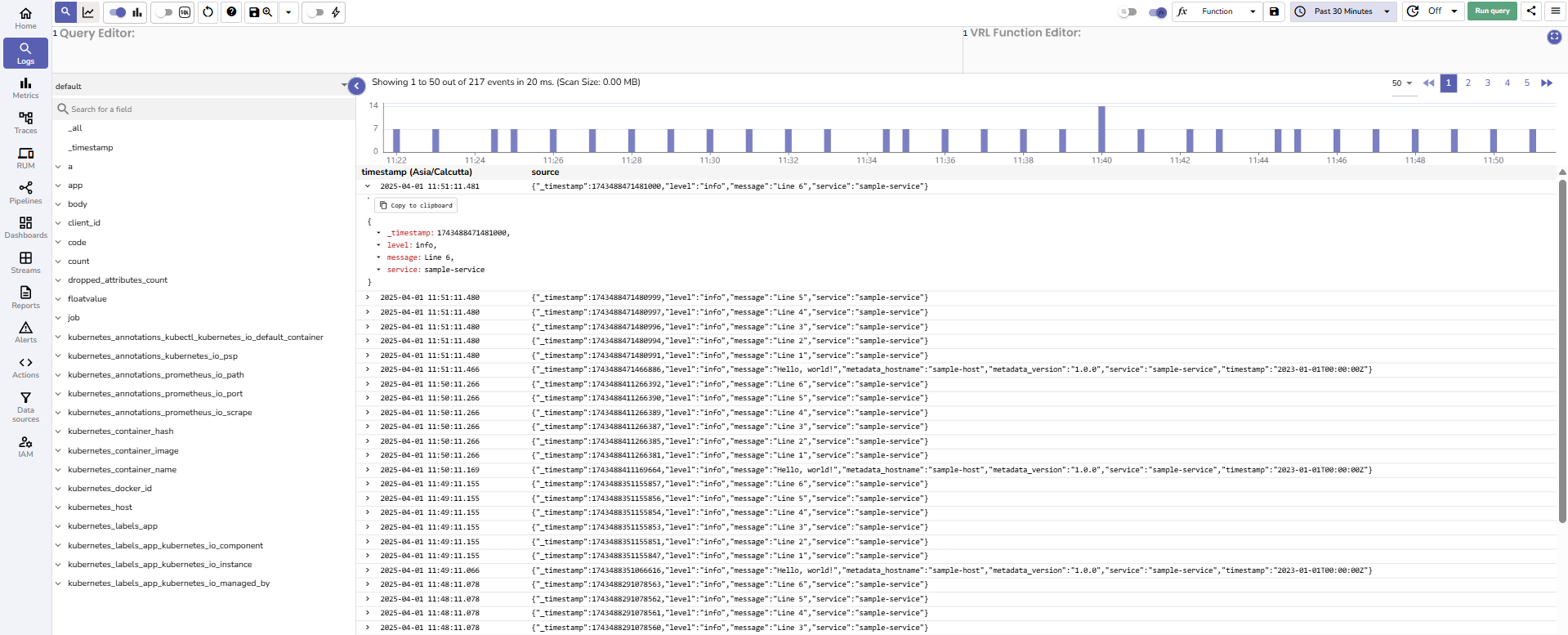 result of scheduled action