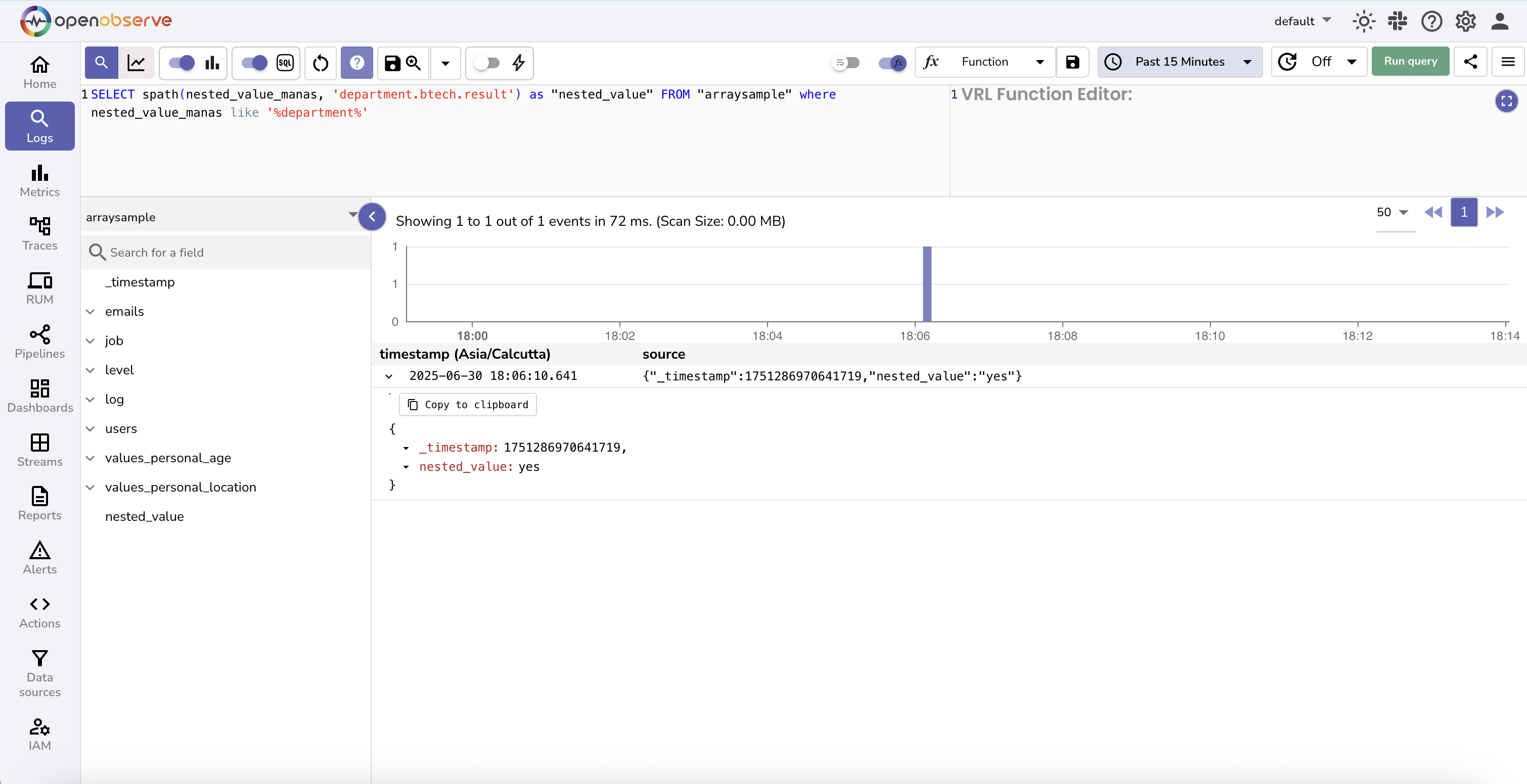 Nested value extraction
