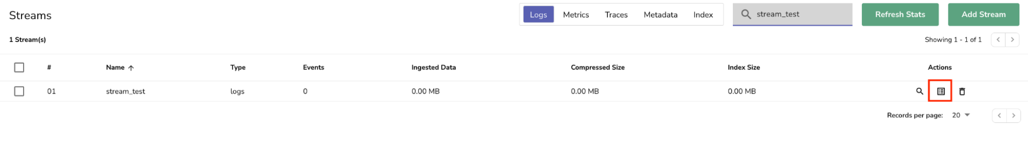 stream details access