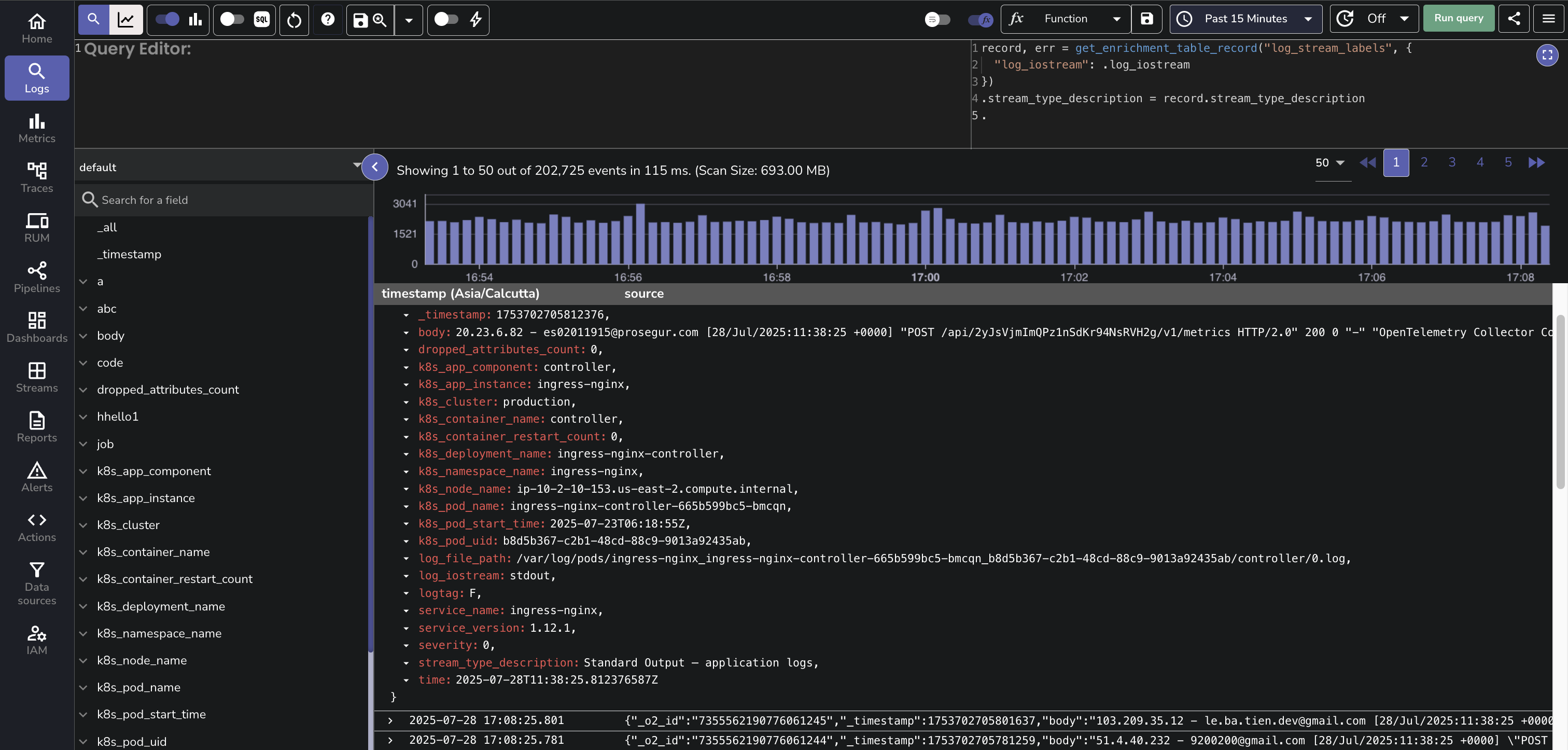 Use the Enrichment Table