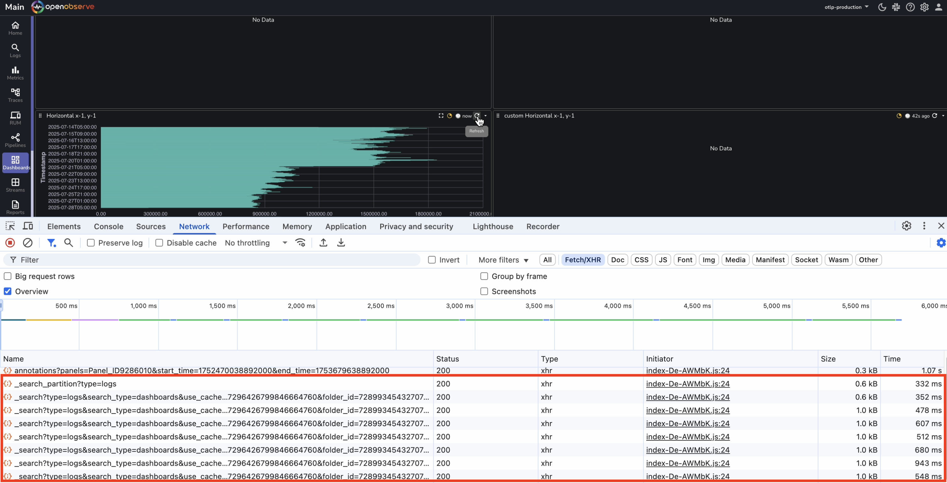 Without Streaming Search- panel 1