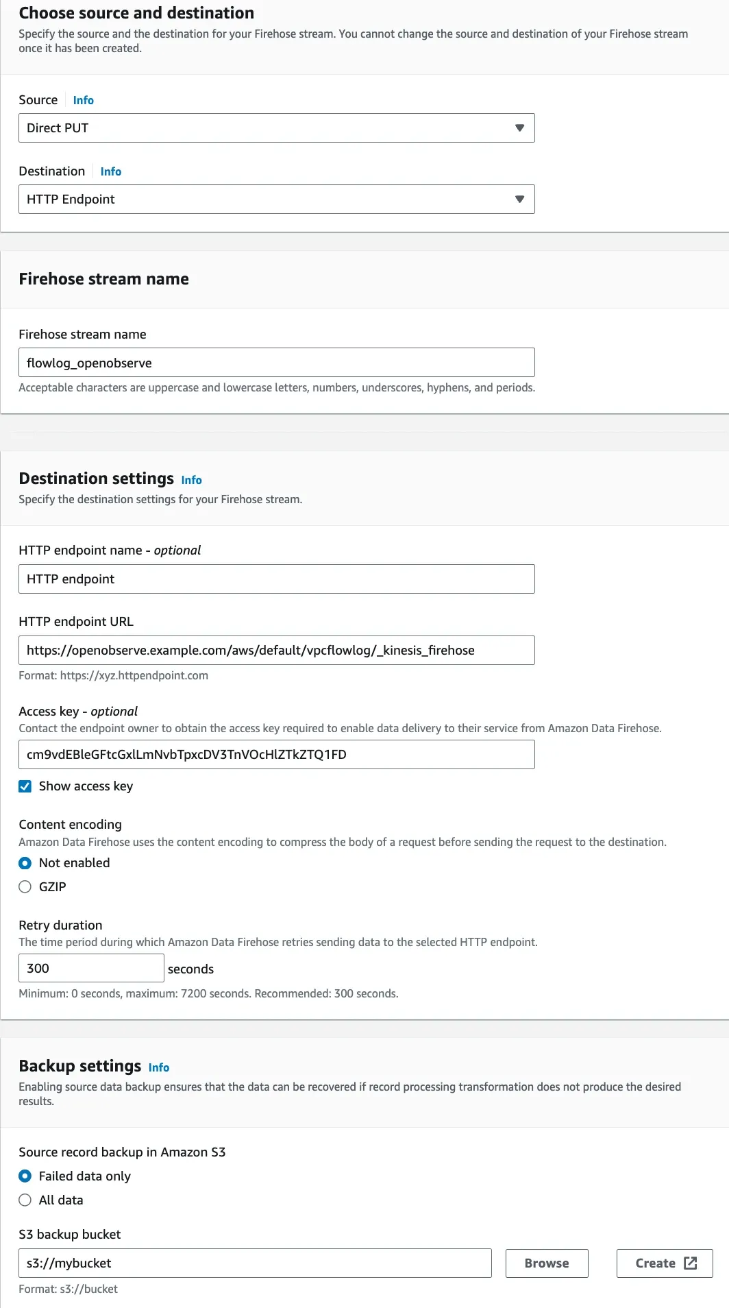Create Firehose Delivery Stream