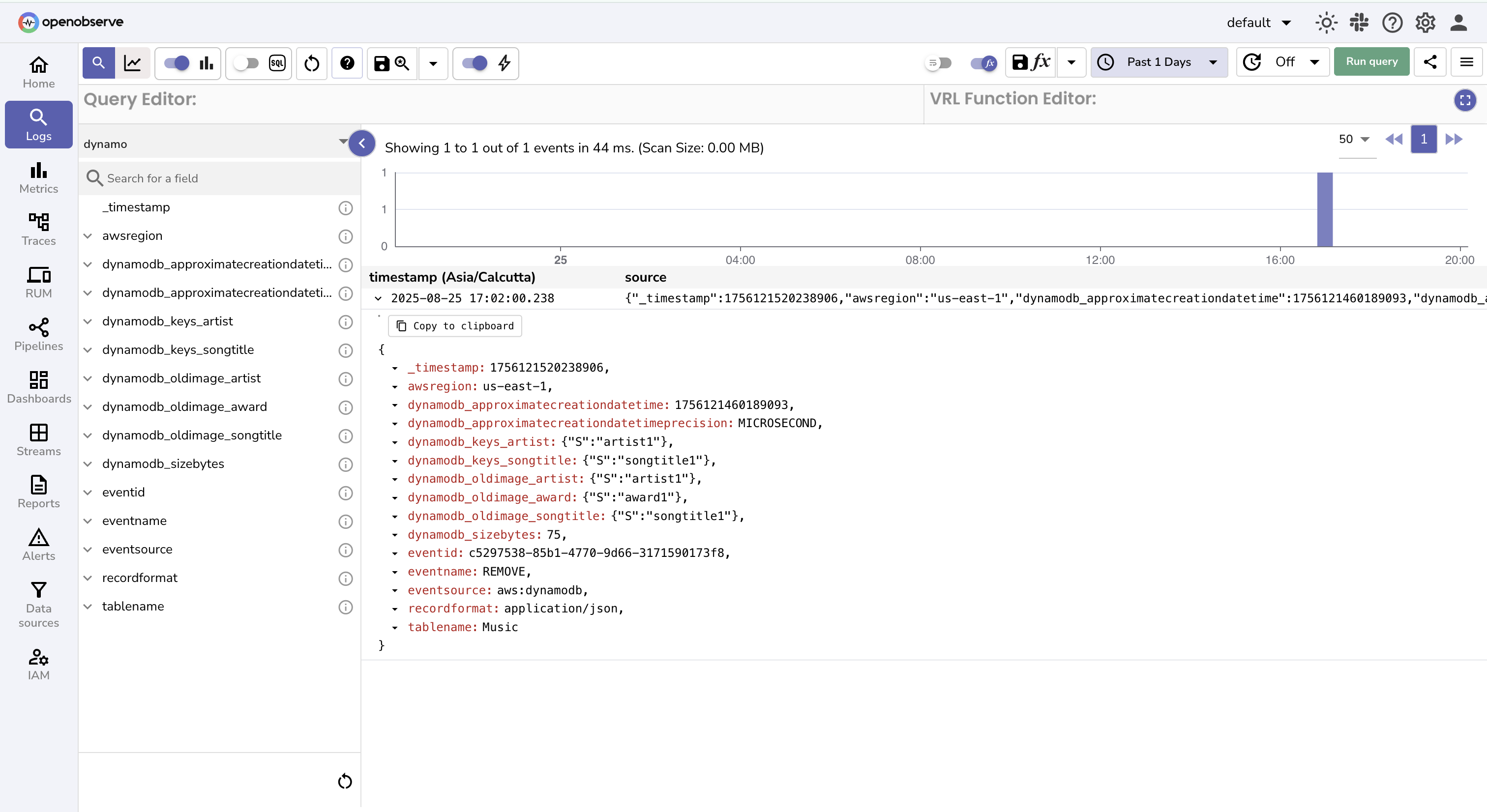 Visualize DynamoDB Changes