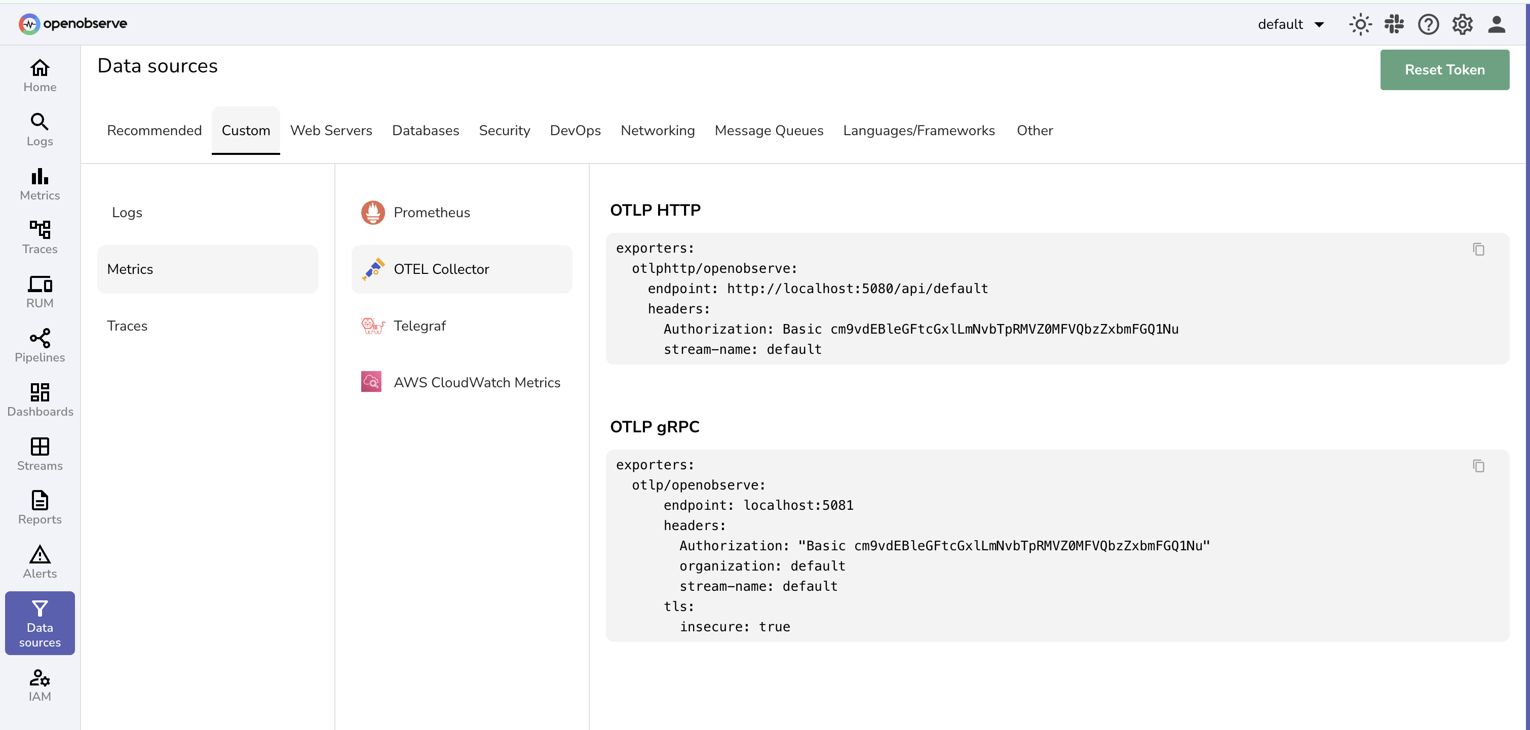 OpenObserve Redis Creds