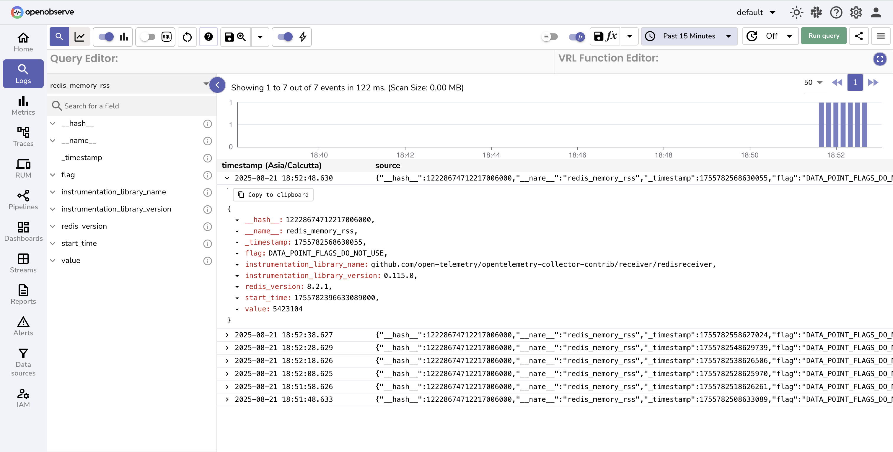 Visualize Redis Metrics