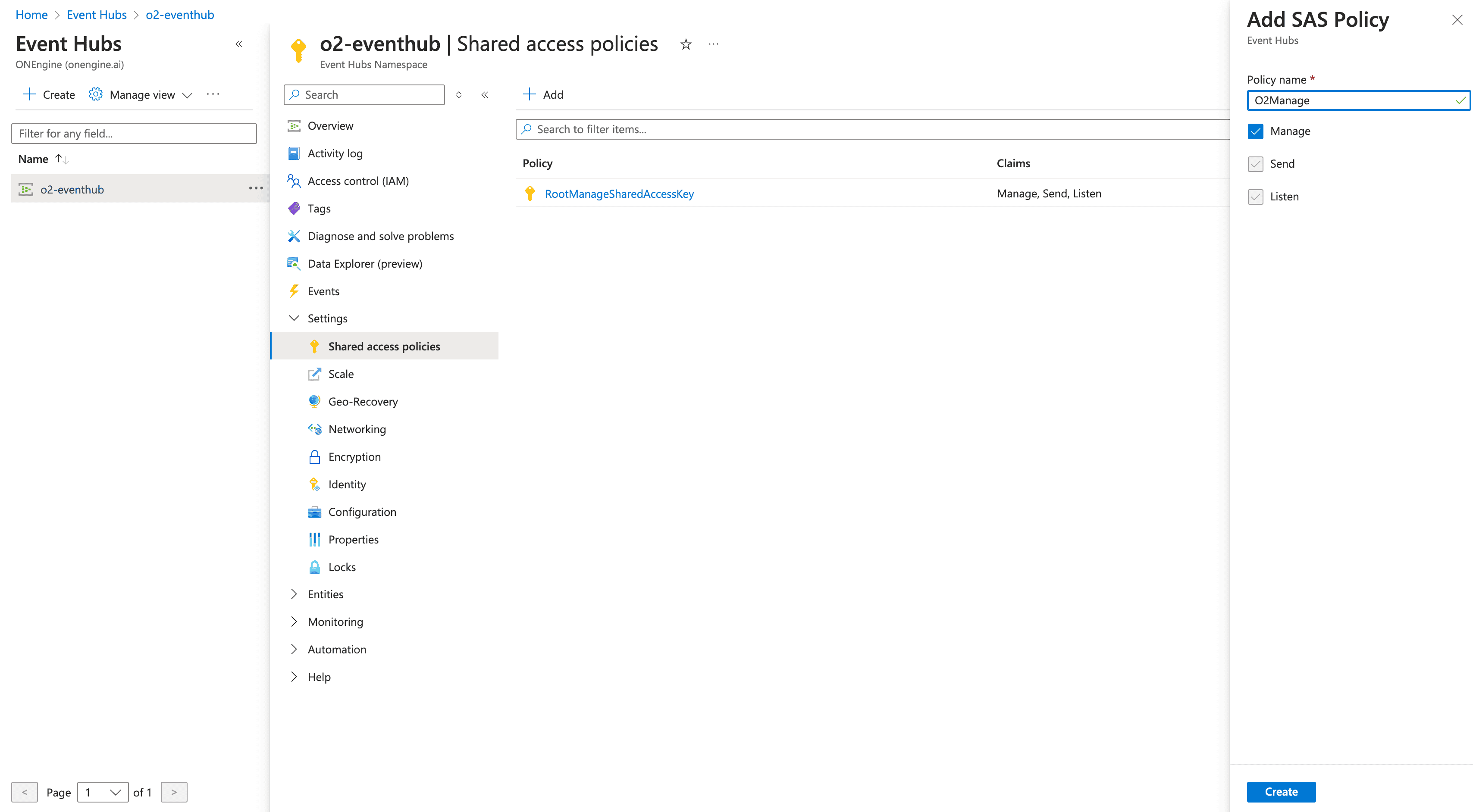 Shared Access Policy